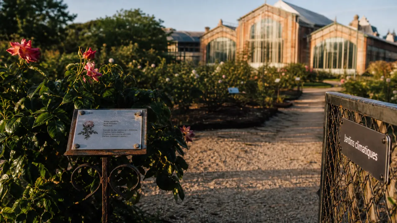 Jardin des plantes Orléans : roseraie et serres climatiques