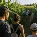 Labyrinthes de Beaugency dans un champ de maïs, passage guidé et nocturnes hantées
