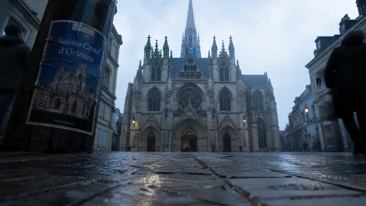 Orléans cathédrale : façade gothique Sainte-Croix