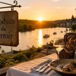 Restaurant bord de loire : terrasse avec vue sur la Loire et produits du terroir