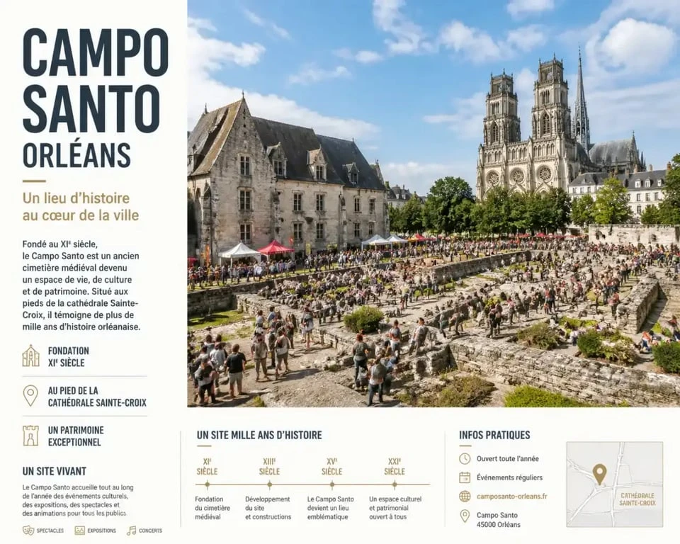 Le site du Campo Santo lors des Fêtes de Jeanne d'Arc à Orléans