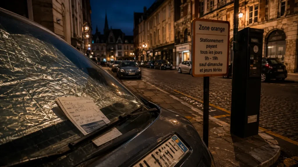 Parking gratuit Orléans : zone orange 15 minutes près d’un horodateur