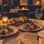 Restaurant romantique Orléans : table au calme, bougie et menus
