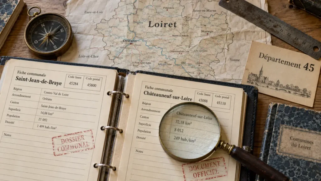 Ville du Loiret : repères pour identifier les communes du département 45